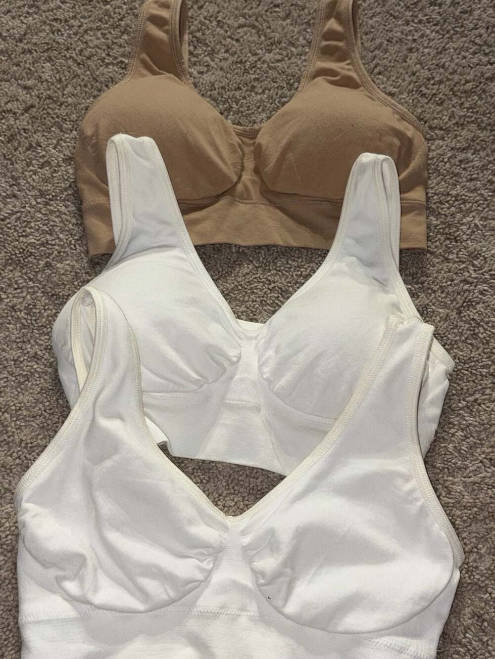 Set of 3 Seamless Comfort Bras Size XS/S